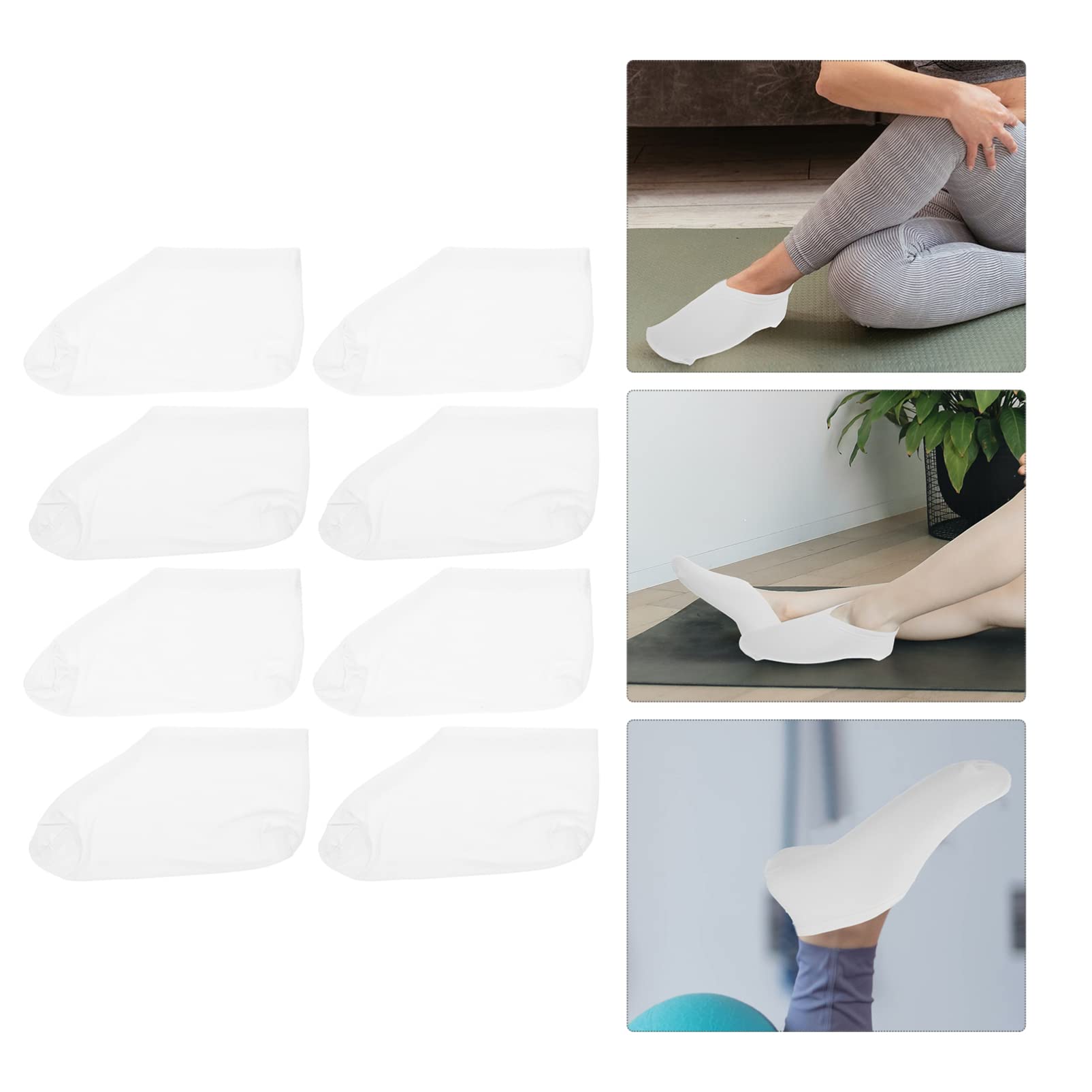 minkissy 4 Pairs Moisturizing Socks Foot Protection Covers for Dry Cracks Stretch Boat Socks