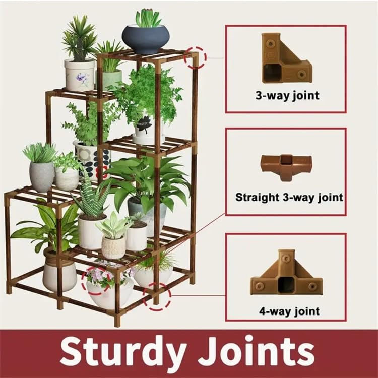 Image of Snazzy 11 Tier Corner Plant Stand Plant Flower Shelf for Multiple Plants For Living Room Balcony Window