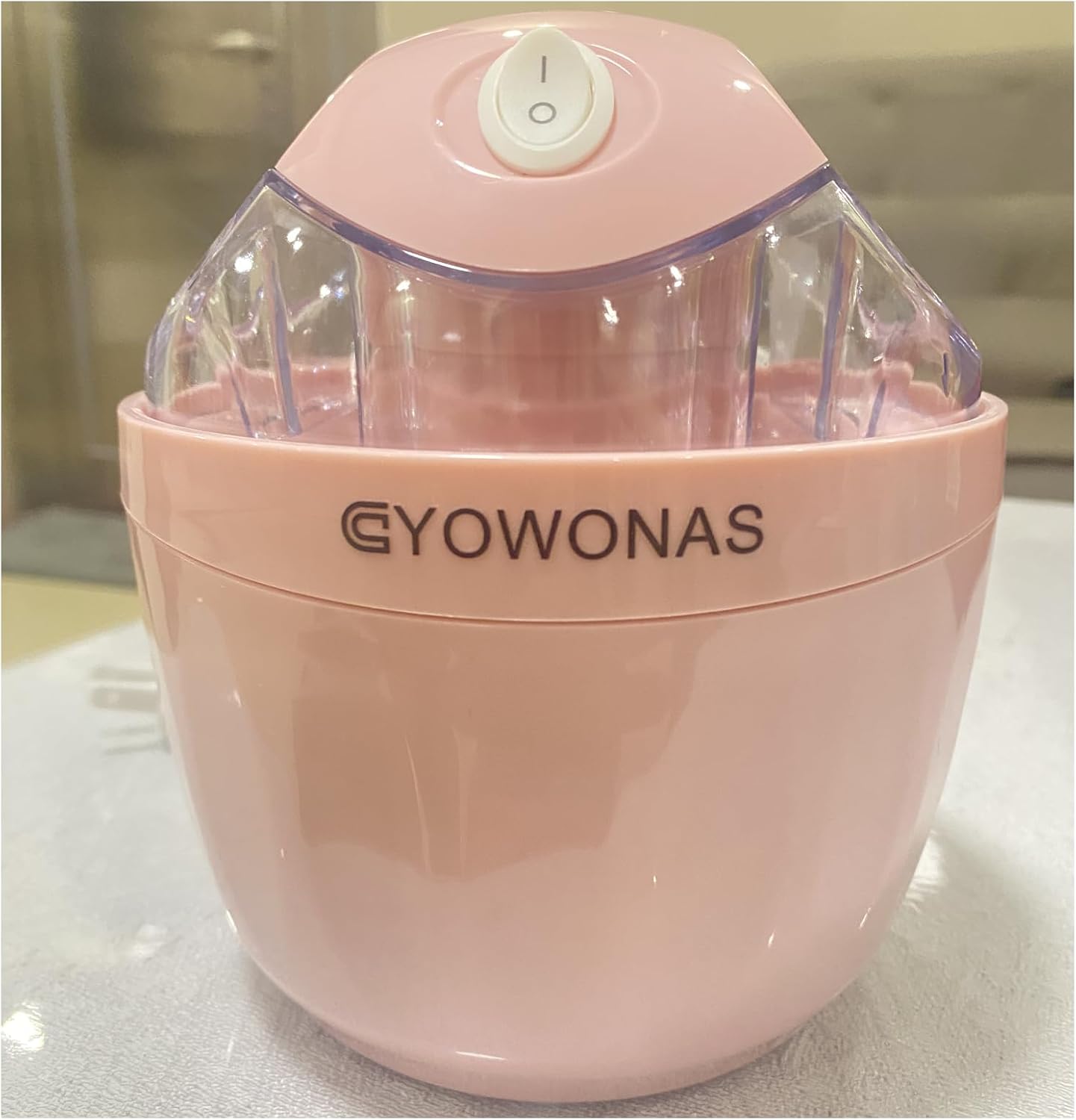 Mini Ice Cream Maker, Homemade Frozen Dessert Machine, One-Touch Operation Small Ice Cream Machine, Compact Ice Cream Maker for Yogurt, Sorbet & Fruit Ice Cream, Easy Clean for Home Kitchen