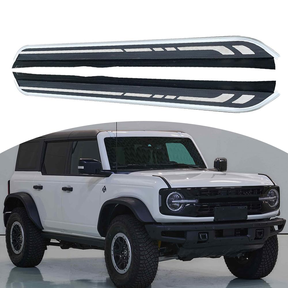 Upgrade Running Board Side Step Pedal Nerf Bar Fits for Ford Bronco 4 Door 2021-2023 (New Daofeng)