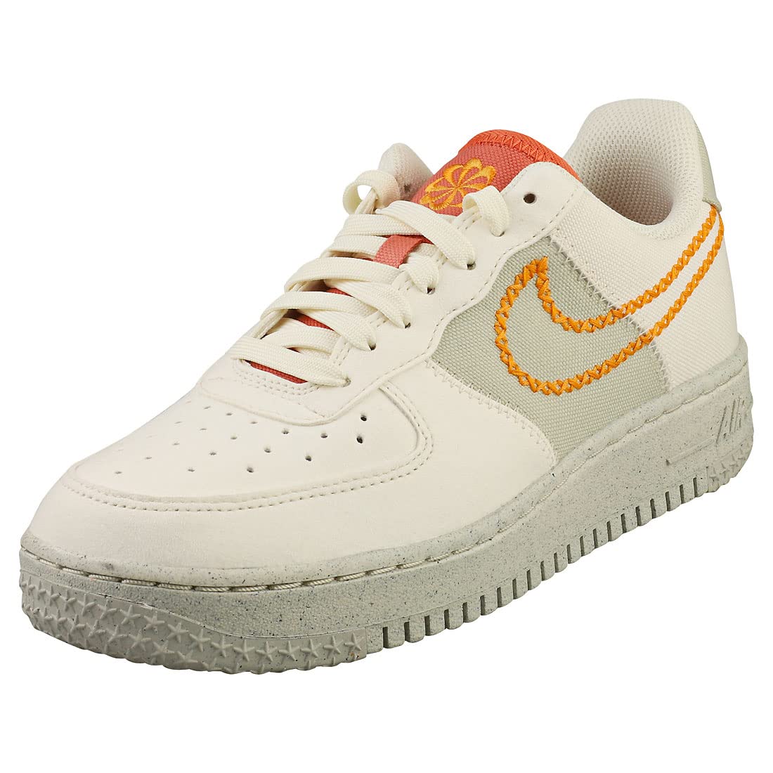 Nike Womens Air Force 1 07 Low Leather Synthetic Coconut Milk Light Curry Trainers 7.5 US
