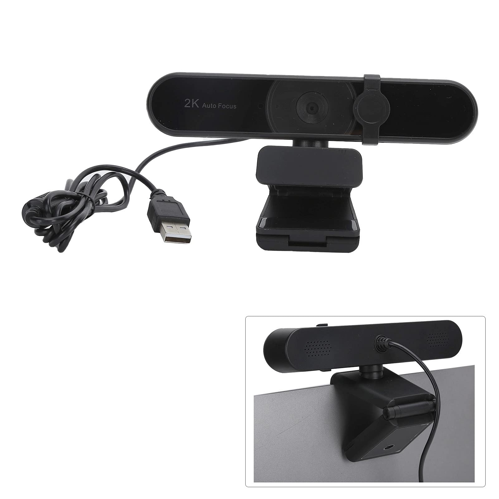 W4DS Webcam 2K Con Microfono - Webcam HD PC Autofocus 78° Per Videochiamate, Streaming E Smartworking - Foto 11