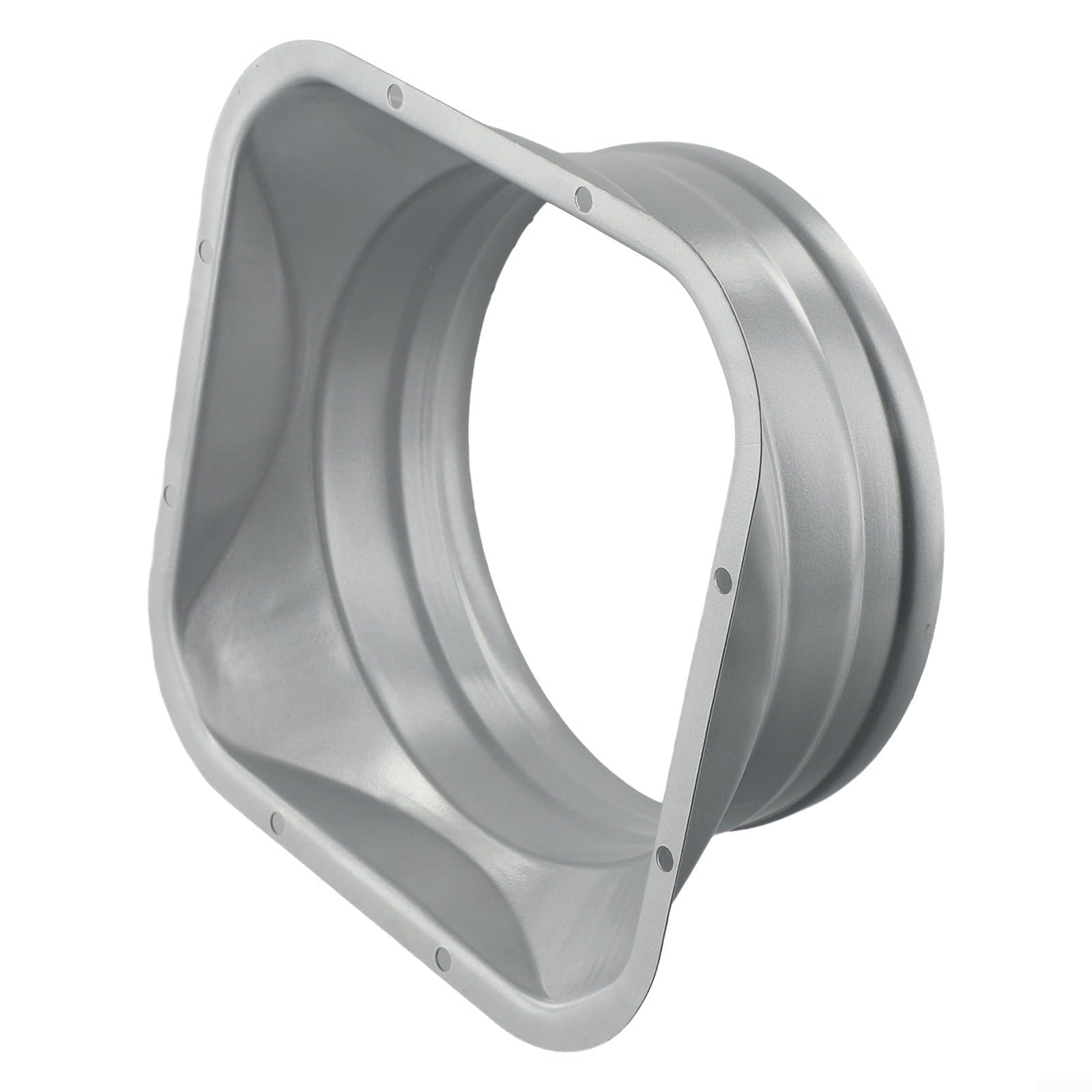 Air Duct Connector Flange Metal Square Pipe Connector to Round Interface Air Duct Straight Pipe Flange for Heating Cooling Ventilation and Air Conditioning(150mm)