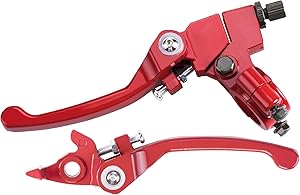 CNCMOTOK Red Folding Aluminum Clutch Brake Lever