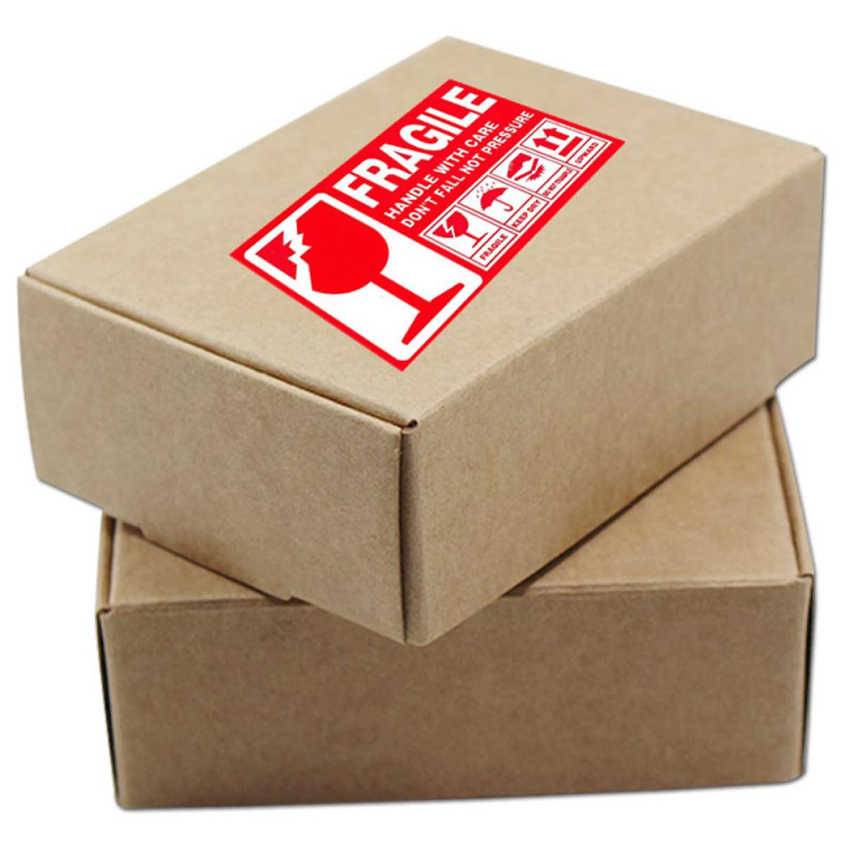 SHINEOFI 900 Pièces Autocollants Fragile, 13x7cm étiquettes d'avertissement Fragile Avec Inscription En Anglais, Taille Autocollant rouge