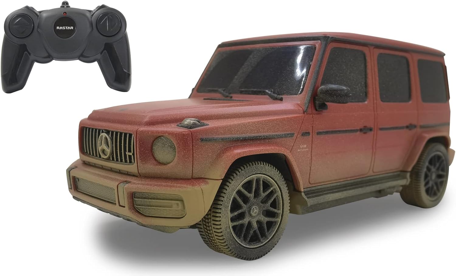 JAMARA Mercedes-AMG G 63 1:24 Muddy 2.4 GHz - Officially Licensed, Up to 1 Hour Driving Time at Approx. 9 km/h, Perfectly Replicated Details, High-Quality Workmanship
