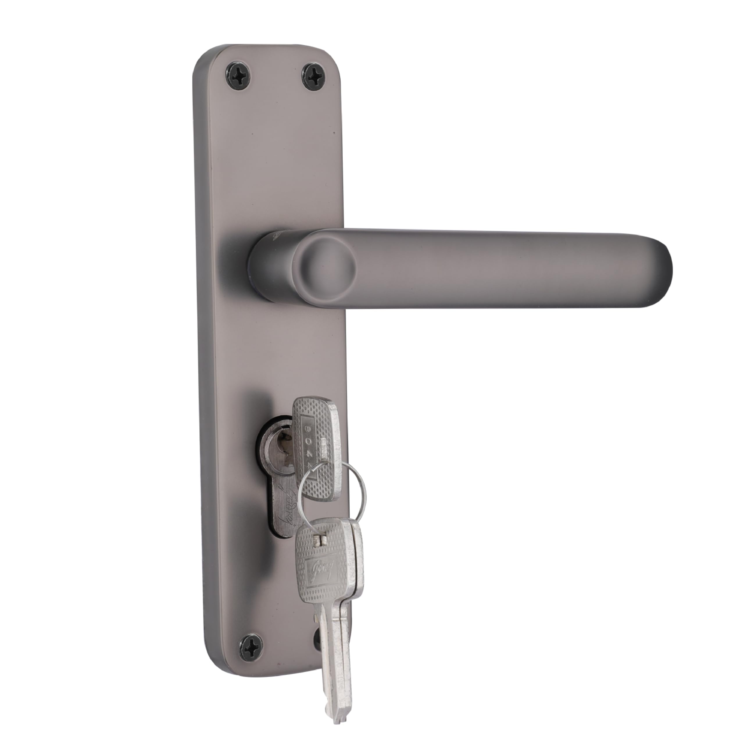 godrej mortise lock | bm 09 handle lock set | 200 mm lockbody | europrofile cylinder 60mm knob from inside | for home & office | matte black nickel finish | 3keys | double-throw deadbolt |5yr warranty