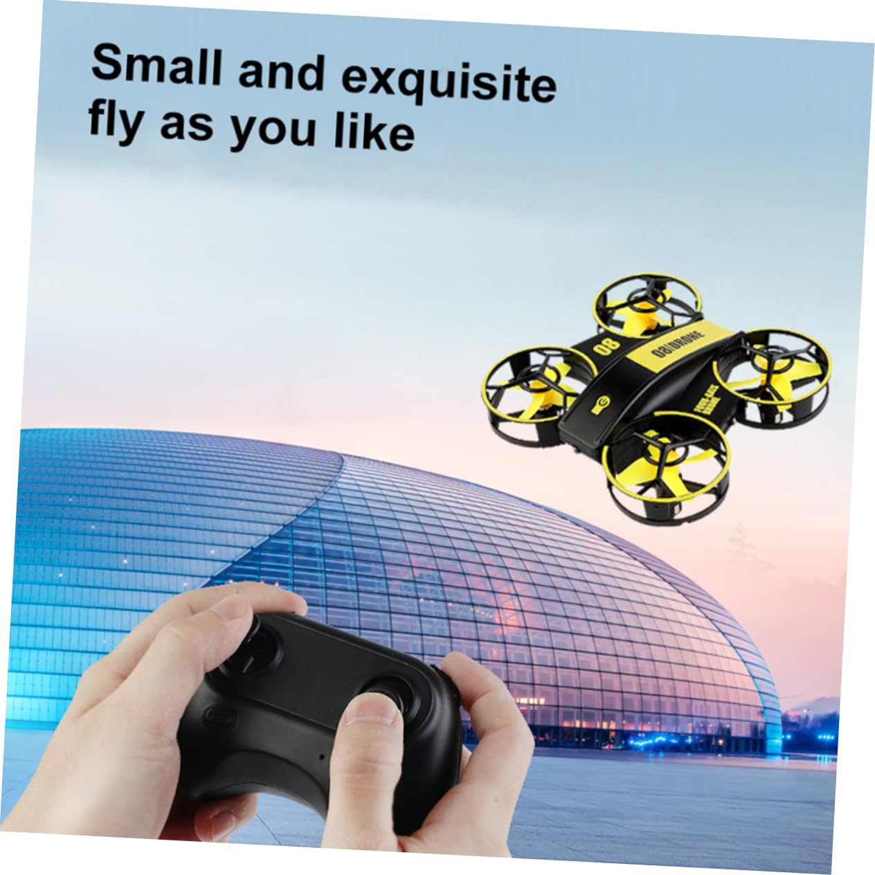 TOYANDONA Mini Dron Rc para Adultos Diseño de Protección Total y Batería Modular de 3.7v 300mah Adecuado para Vuelo la Oscuridad y Maniobras de Rotación