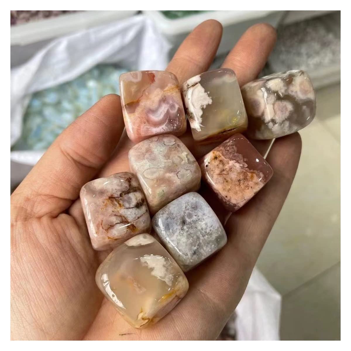 Cristal de cereza natural LQYXGS para decorar salones y zonas de yoga