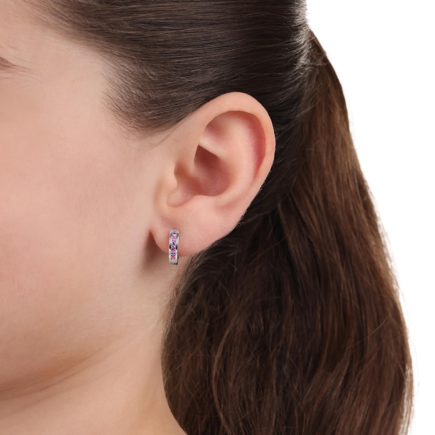 Prinzessin Lillifee Creolen 925 Sterling Silber Mädchen Kinder Ohrschmuck, mit Zirkonia synth., Kommt in Schmuck Geschenk Box