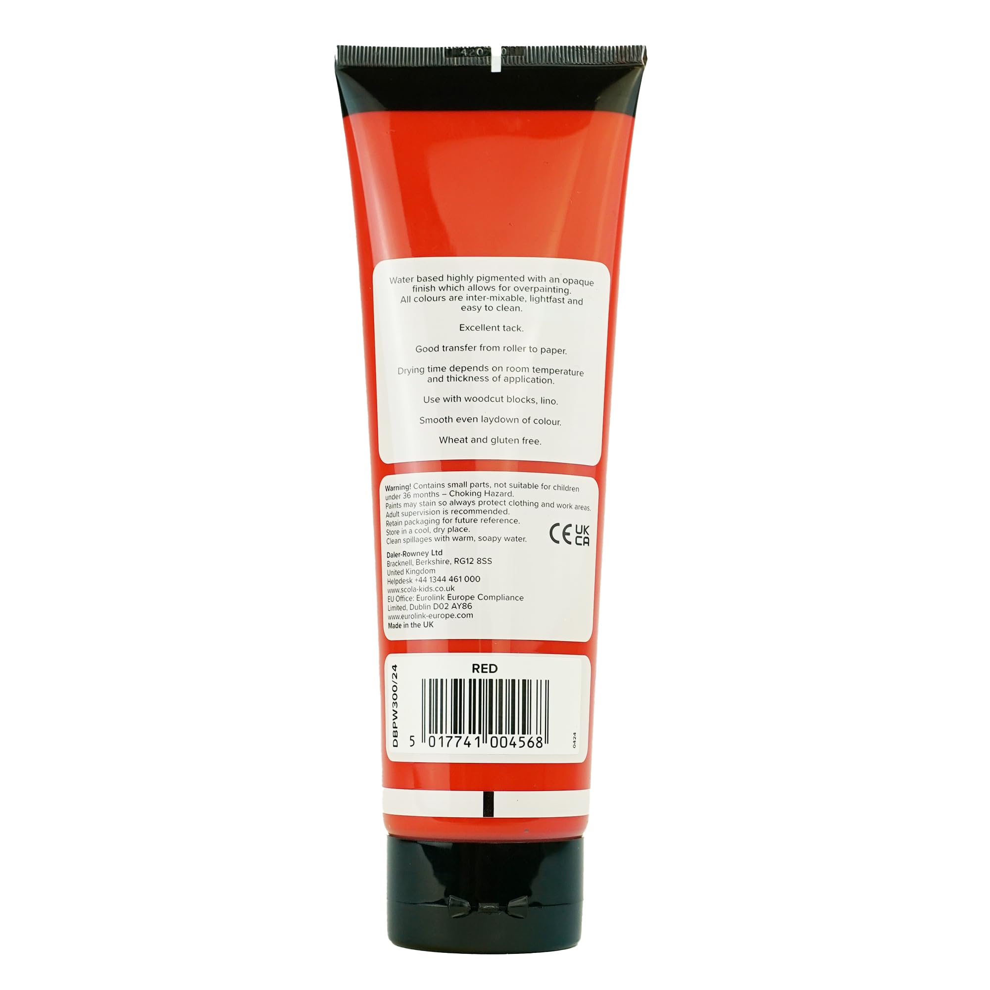 Scola BPW300/43 Block/Lino Printing Ink 300ml Solids White - View #6