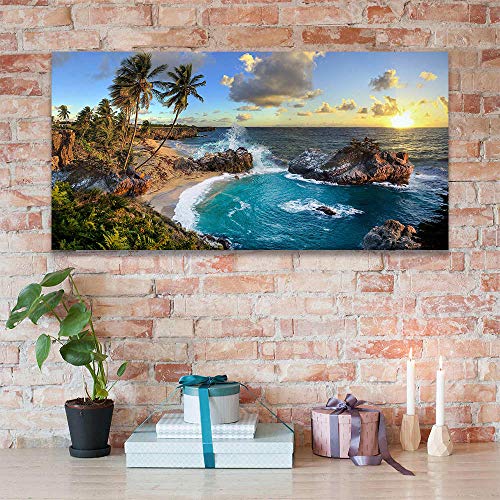Ruishi Canvas Wall Art For Living Room - Pictures For Bedroom Wall Decor Beach Wall Art Blue Master Bedroom Room Deocr Wrapped Ready To Hang #TOP3