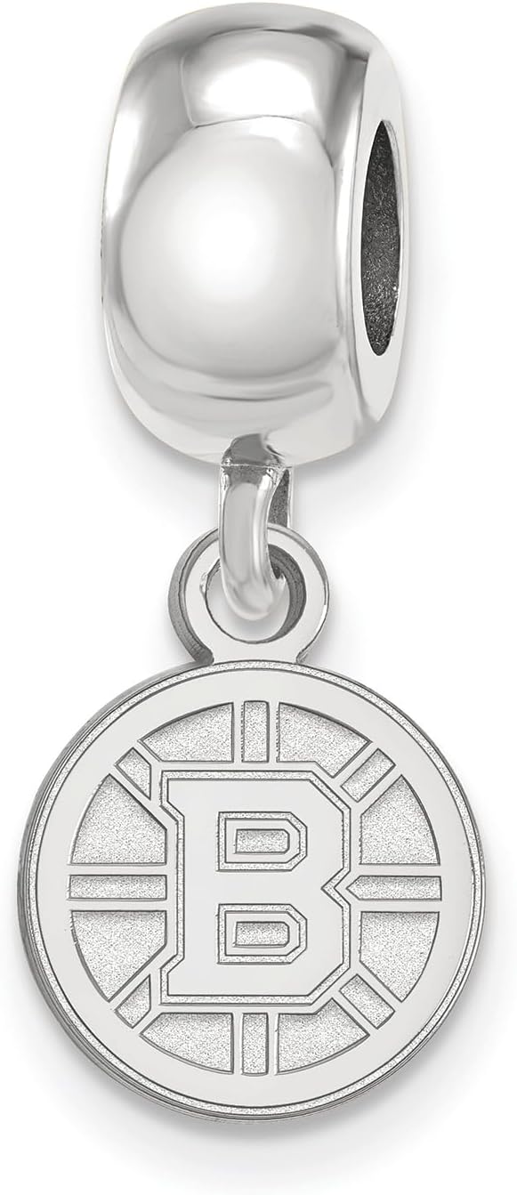 Boston Bruins Bead Charm Extra Small (3/8 Inch) Dangle (Sterling Silver)