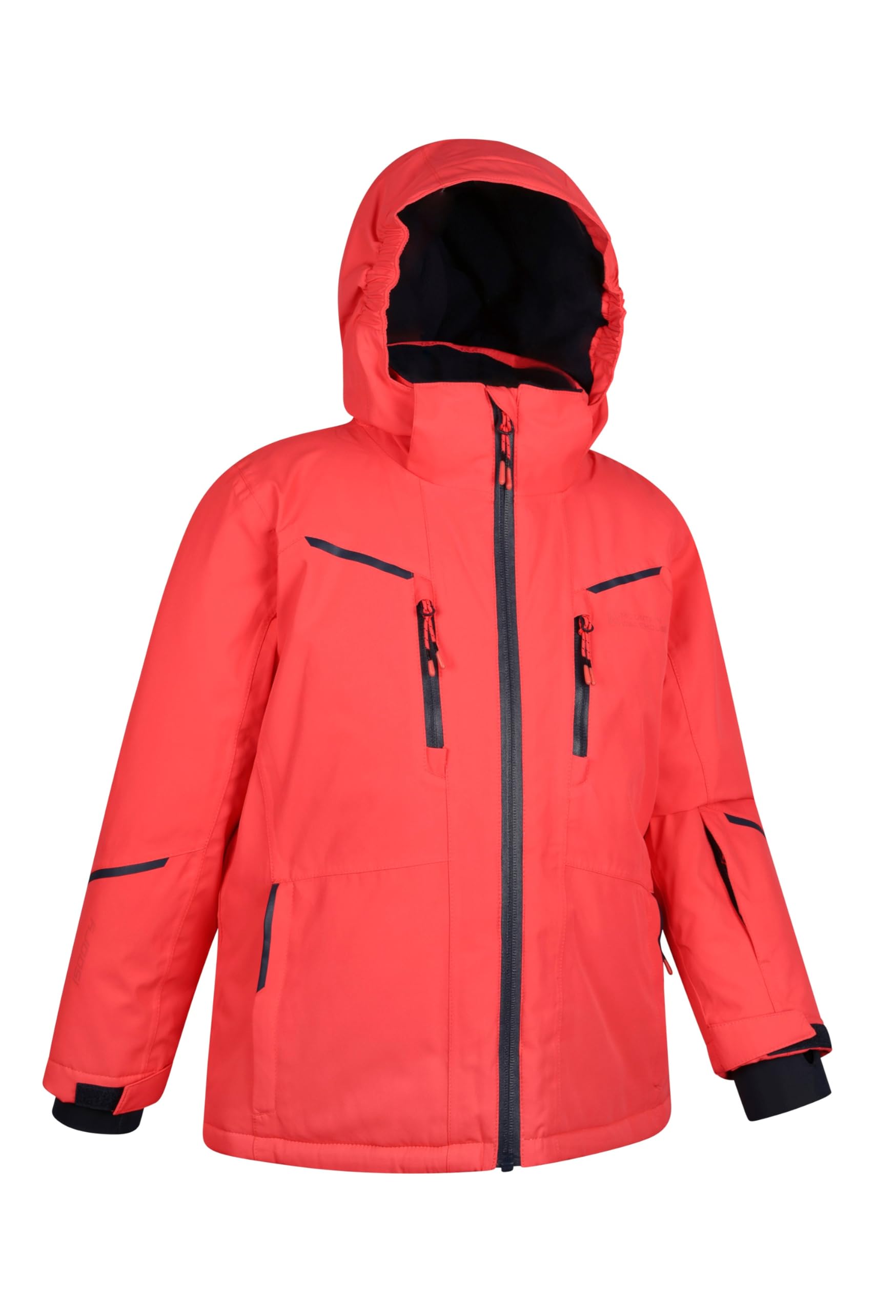 Mountain Warehouse Slalom Kids Extreme Veste de ski imperméable – Manteau rembourré doublé en polaire avec jupe de neige amovible, garçons et filles – Ski d'hiver, sport, marche
