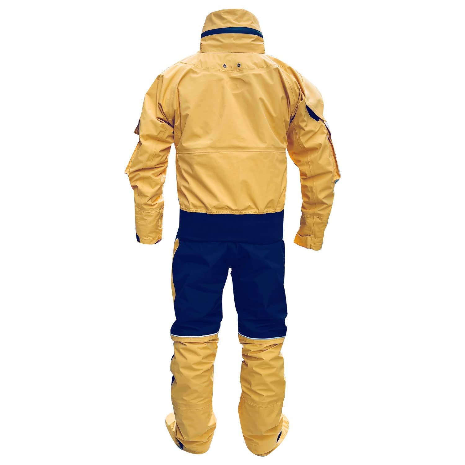 Dry Suits for Men in Cold Water Water Rescue Suit with Detachable Hood for Whitewater Canyoneering Kayaking Exploring (Yellow, Large)
