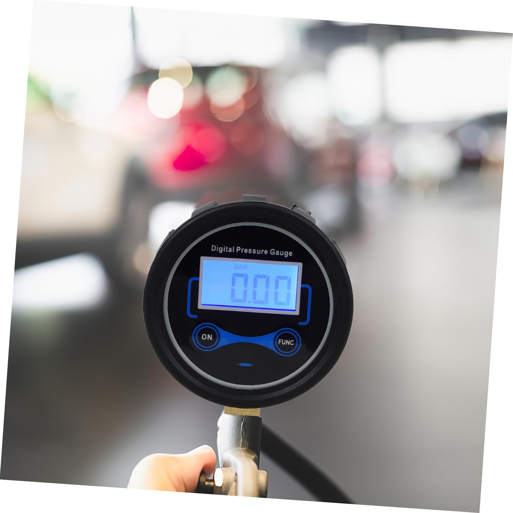 Zerodeko 4 Piezas Manómetro de pantalla digital herramienta manómetro de presión de neumáticos medidor de presion de neumaticos probador de presión de neumáticos de coche el plastico Negro