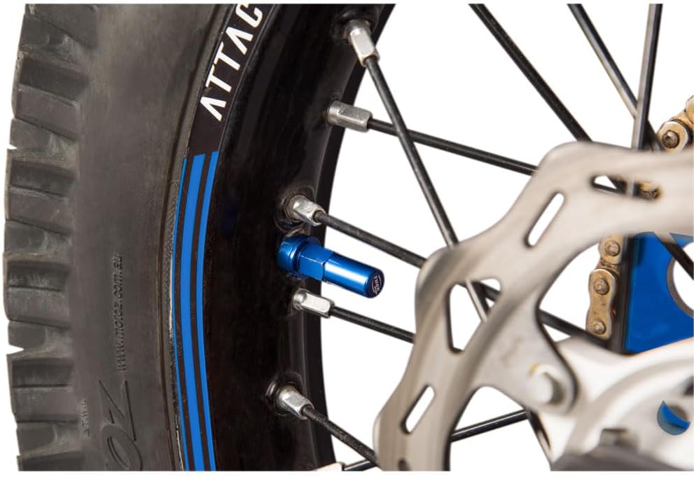 Tusk Rim Lock Nut/Spacer Kit Blue For YAMAHA YZ125 1974-2022