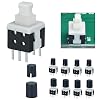 30Pcs Mini Momentary Push Button Switch Plug-in Circuit Board 5.8  5.8mm 0.23in DPDT 2-Way On Off Mini Power Button with Switch Cap 5V 12V 24V 0.5A