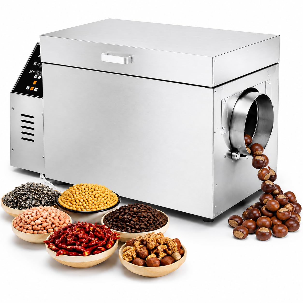 DUXMM Automatic Drum Roaster for Coffee Beans and Chestnuts, 30–300°C Type5