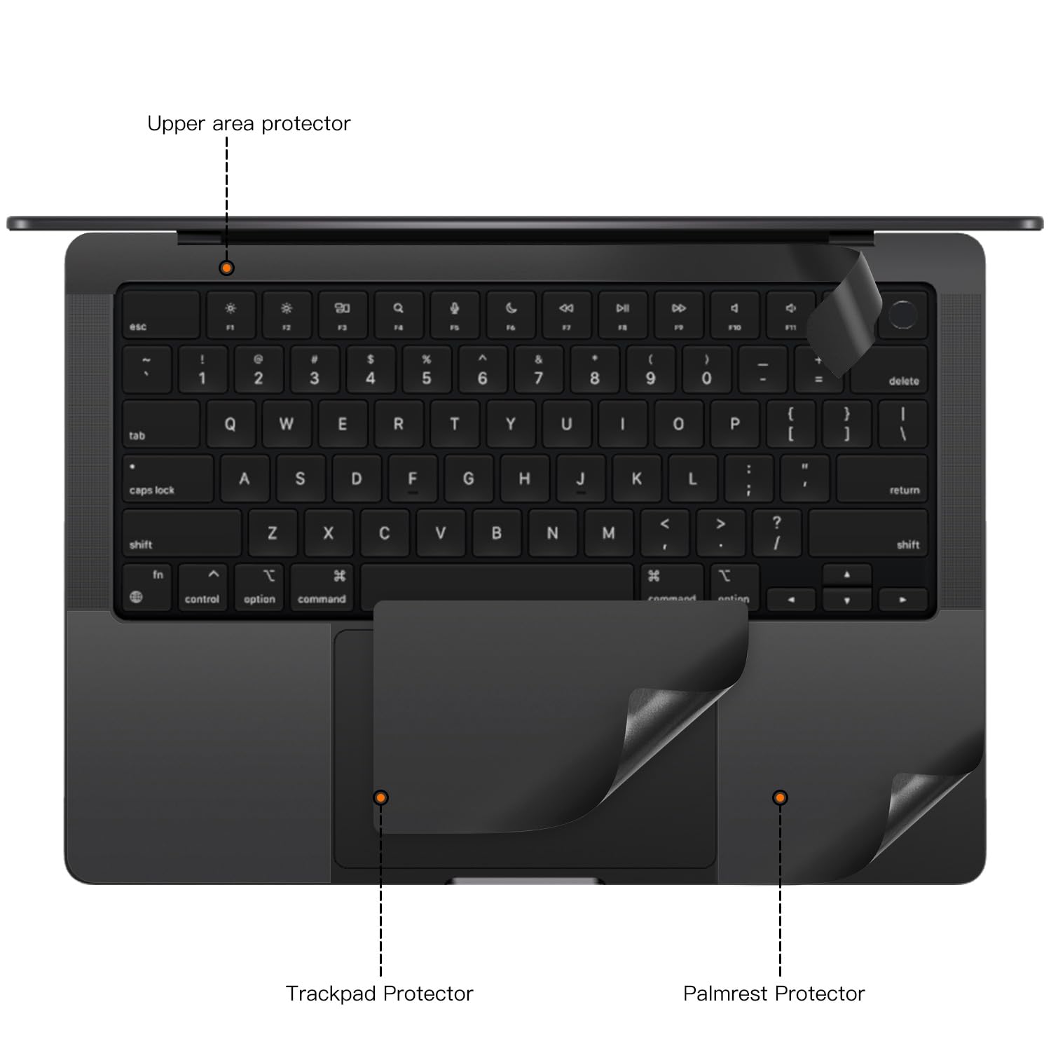 Amazon.com: CaseBuy Palm Rest Protector Vinyl Skin Stickers(3 in 1