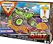Monster Jam, Grave Digger Monster Dirt Deluxe Set, Featuring 16oz of Monster Dirt and Official 1:64 Scale Die-Cast Monster Jam Truck
