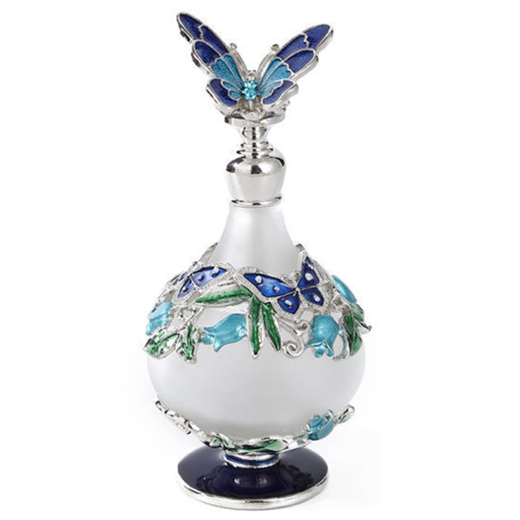 Faroby Arabian Perfume Bottles Empty Refillable 25ml Dubai Exquisite Blue Butterfly