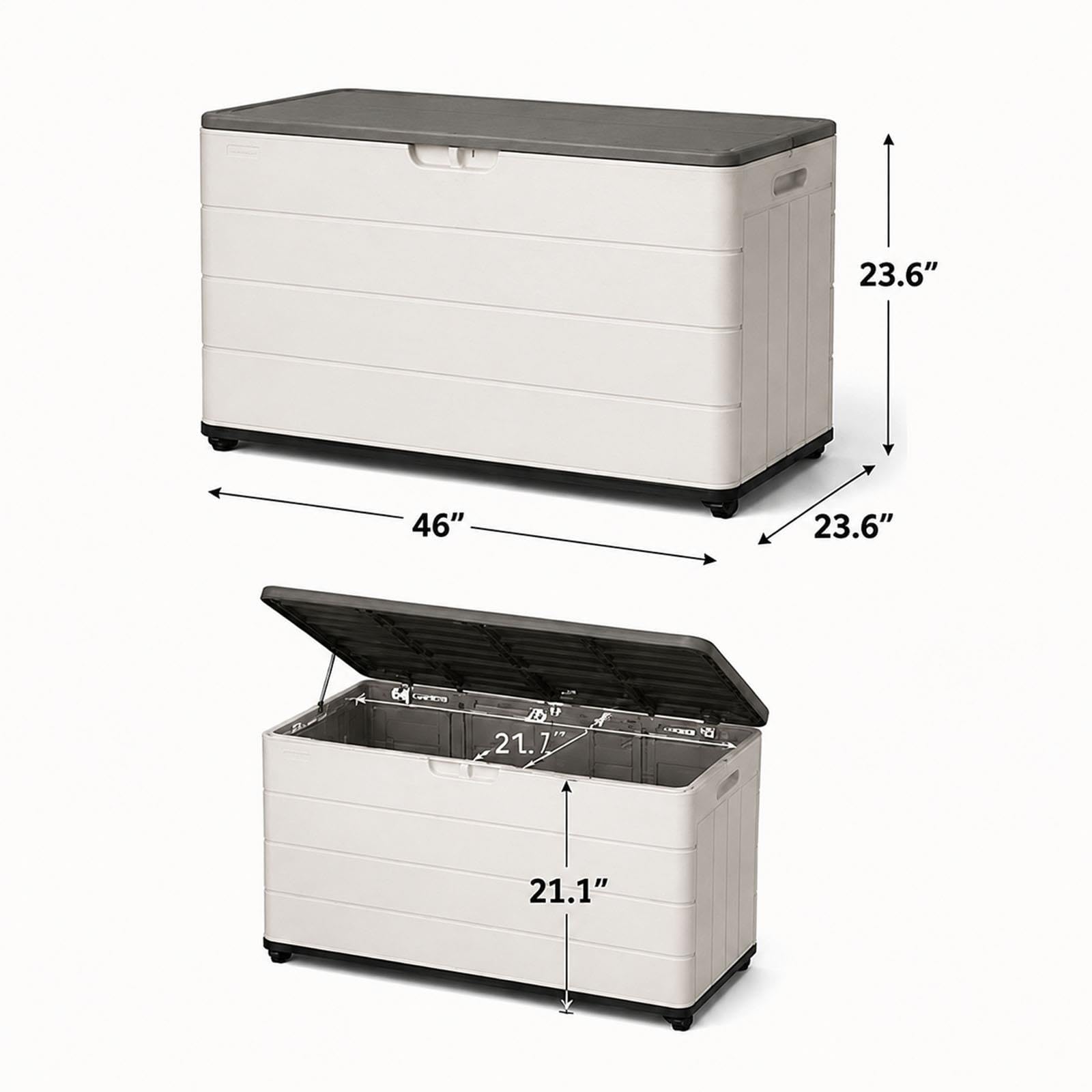 Generisch Wetterfeste HDPE Gartenbox mit Rollen for draußen