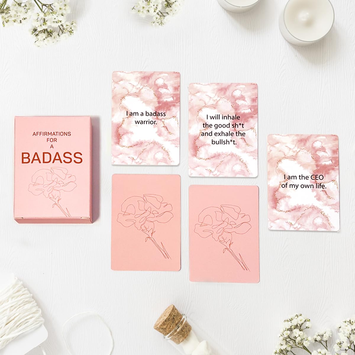 Lot De 100 Cartes D'Affirmation Pour Homme Et Femme - Plus De 150 Questions Réflexives Pour Méditation Et Bien-Être