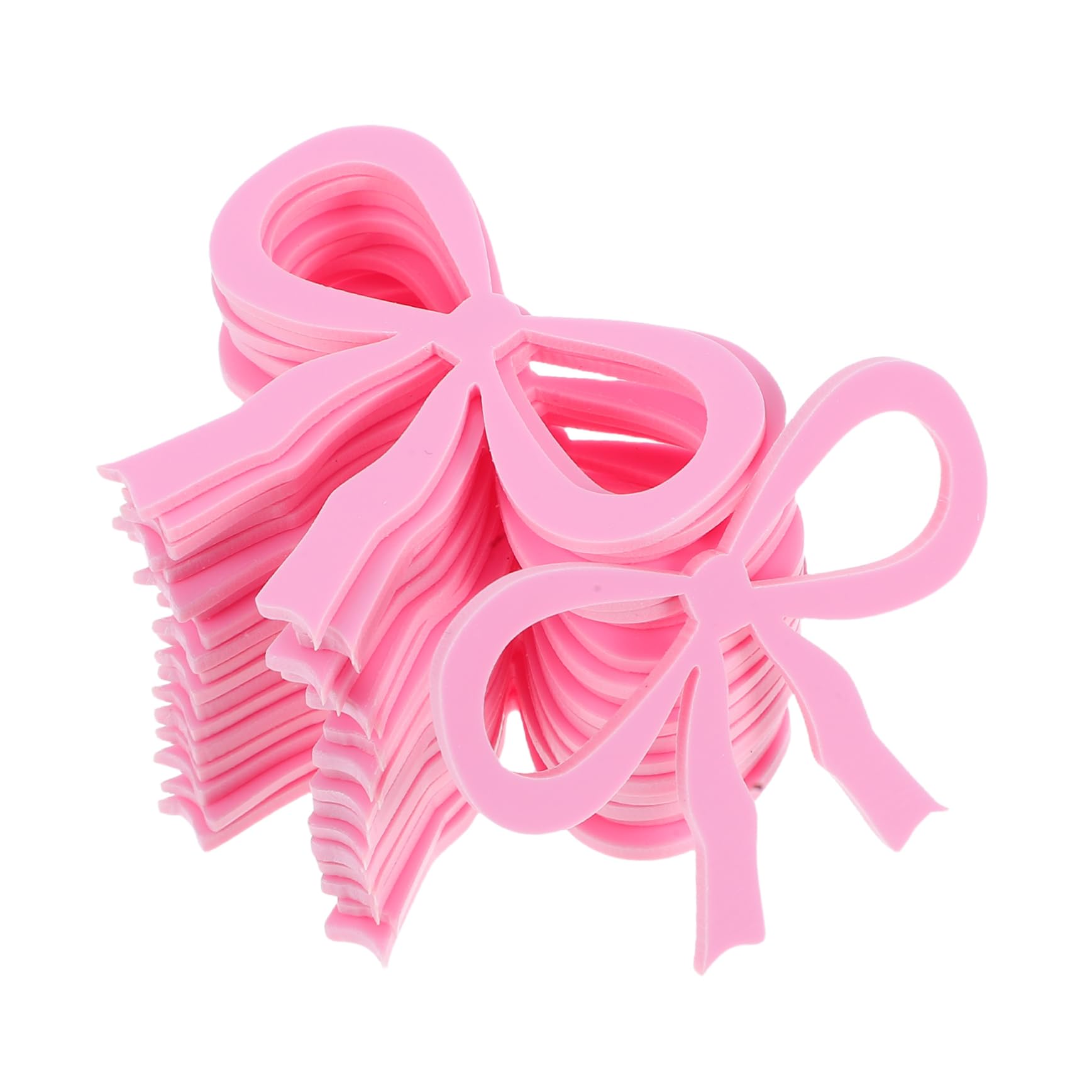 STOBAZA 20pcs Acrylic Bow Wine Glass Decorations Cocktail Drink Tags for Parties Birthdays Weddings