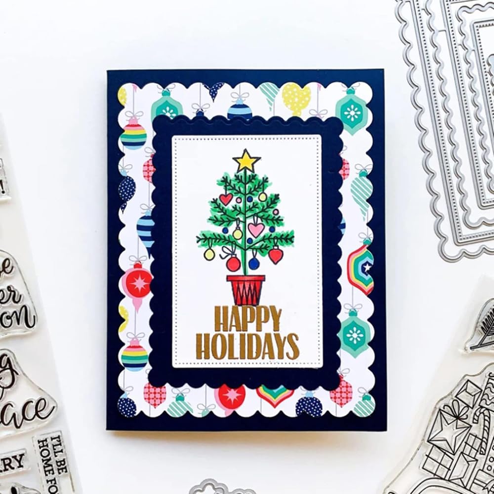 ZFPARTY 7pcsSet Rectangle Frame Metal Cutting Dies Stencils for DIY Scrapbooking Decorative Embossing DIY Paper Cards