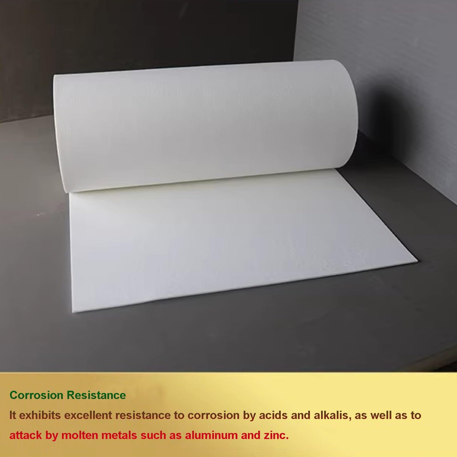 manta aislante de fibra cerámica Papel de fibra cerámica 2300F blanco Multi grueso HT aislamiento junta estufa horno horno vidrio(8MM)