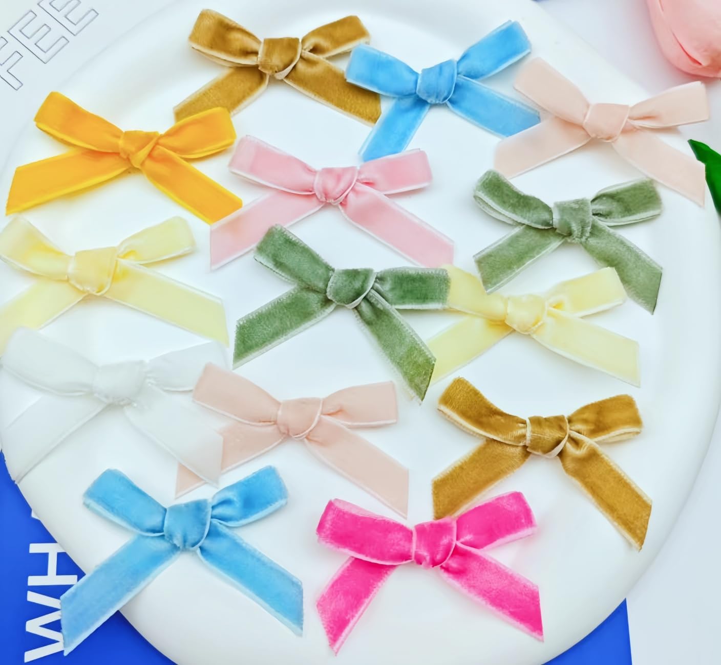 Abbaoww 50 Yards Vintage Hot Pink Velvet Ribbon 3/8 Inch Wide for Gift Wrapping Christmas Wedding Home Decoration DIY Projects (Hot Pink)