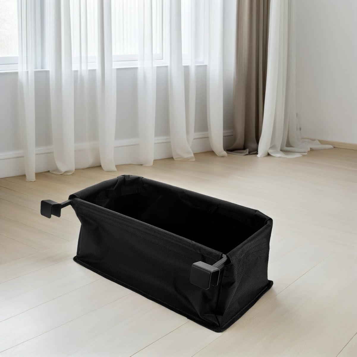 VALICLUD Borsa Posteriore per Wagon da Campeggio, Organizer Nero in Ferro e Tessuto Oxford, Staccabile e Lavabile per Outdoor e Viaggi Lunghi