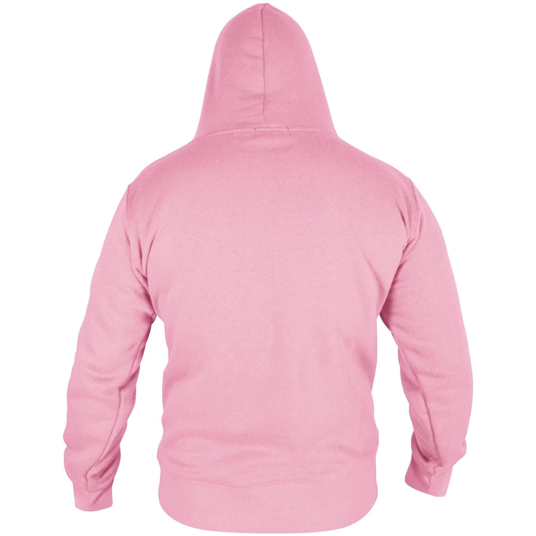 A2Z Męskie runo Zwykły błyskawiczne Bluza Zakapturzony bezpieczeństwo - Zipper Baby Pink L