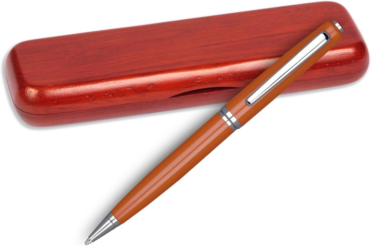 Lanier Pens Clara Ball Pen - Orange with Single Gift Box Rosewood