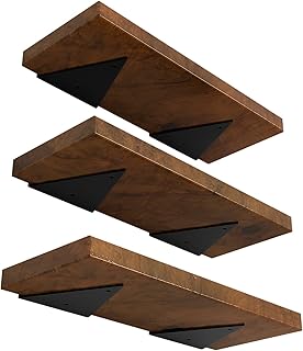 LEOPO 6 Inch Invisible Triangular Shelf Brackets for Minimalistic Home D...