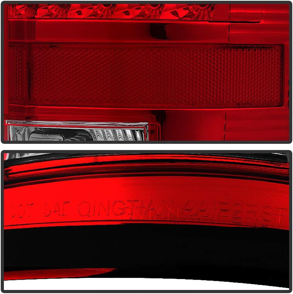 AKKON - For Red Clear 07-08 Dodge Ram 1500 07-09 Ram 2500 3500 Pickup Truck LED Tail Lights Pair Replacement