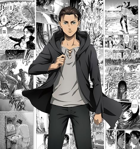 Image of Posternet Set of 12 Eren Yeager manga kit wall decor 300 GSM hard poster Attack on Titan posters Paper Print (11.7 inch X 8.3 inch) Photographic Paper (33 inch X 23 inch)