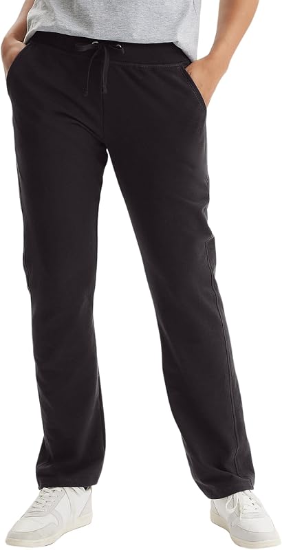 Hanes Women's French Terry Pants, Pocket Lounge Pants for Women, Lighter-Than-Fleece Loungewear, 31”