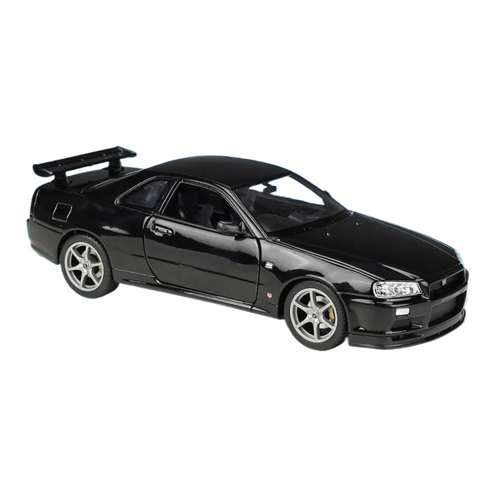 1 24 para Nissan Skyline GTR R34 Modelo Coche Deportivo Aleación Juguete Metal Fundido A Presión Colecciones Modelos Coches No Control Remoto Modelos(Negro)