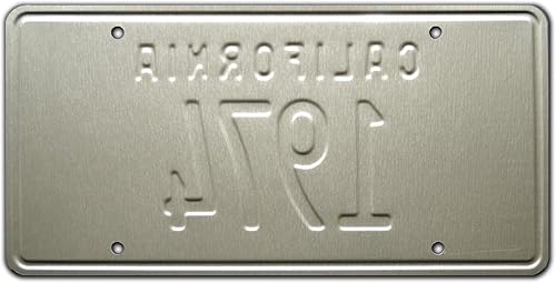 Miniatura 2 de California Vintage Hot Rod  1974  Placa de matrícula de tocador con estampado de metal