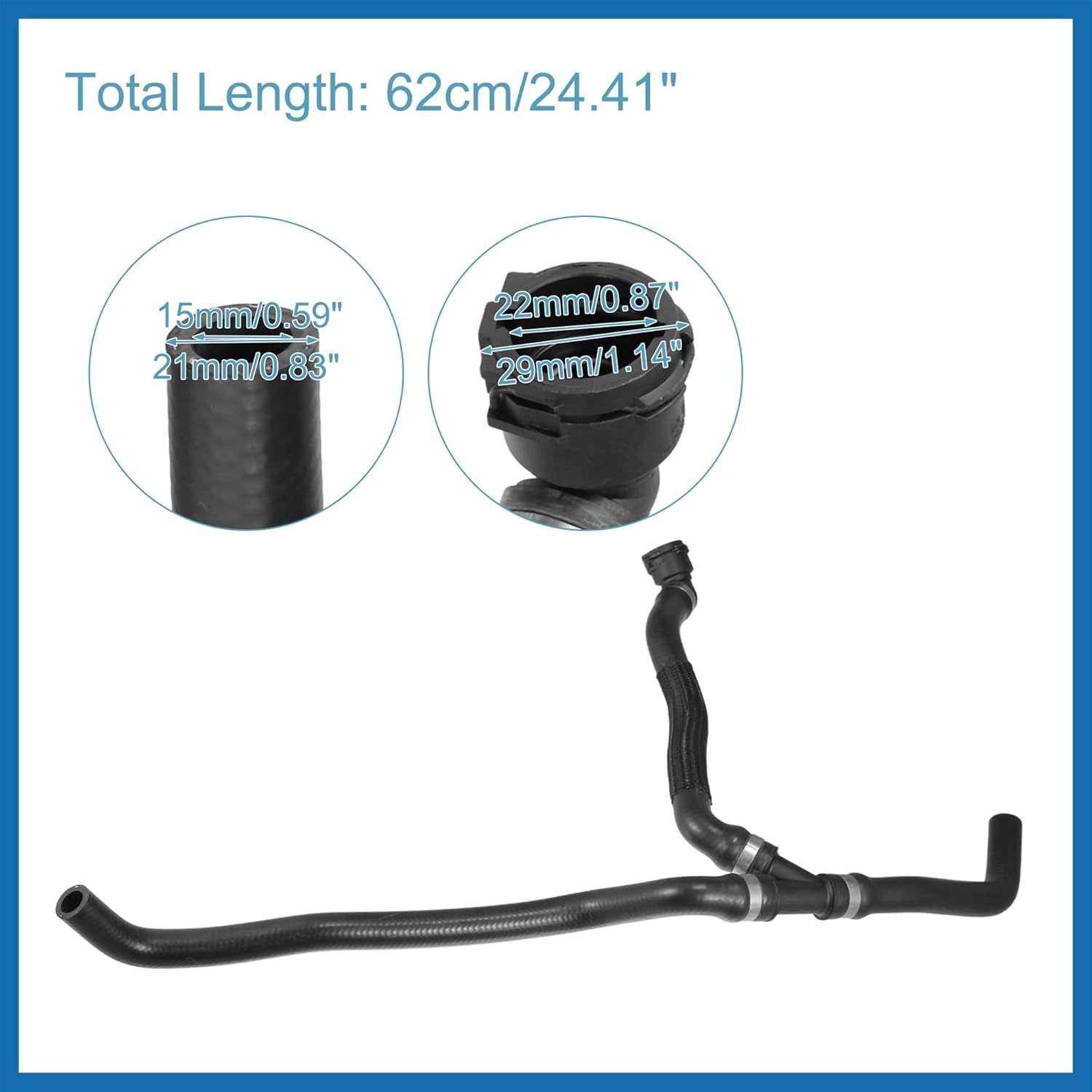 Engine Radiator Coolant Heater Hose Engine Water Pipe Fit for BMW Z4 SDrive30i 3.0L L6 - Gas 2009-2011 No.11537526941 - Pack of 1 Item Replacement