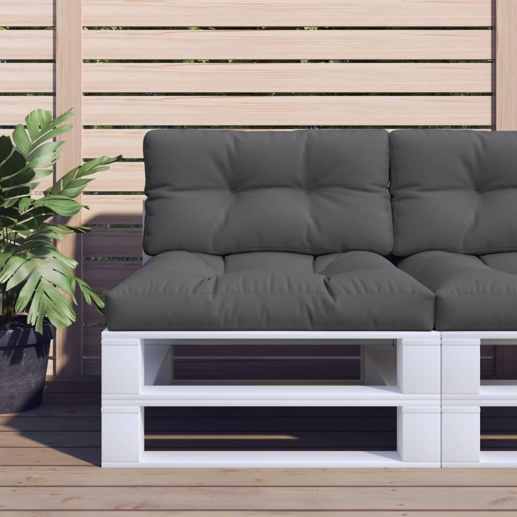 vidaXL Palettenkissen, Palettenpolster für Europaletten, Palettensofa Kissen Indoor Outdoor, Palettenauflage Rückenkissen, Anthrazit Stoff