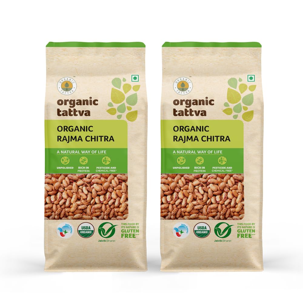 Organic Tattva, Organic Gluten Free and Unpolished Rajma (Kidney Beans) Chitra, 1 Kg (Pack of 2) (B09F5YHX4P) Amazon Price History, Amazon Price Tracker