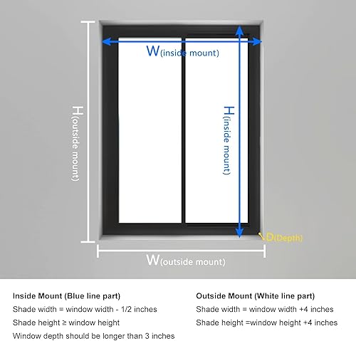 Miniatura 6 de Changshade Persianas enrollables 100% opacas sin cordones para ventanas, persianas de parada libre, tela aislante térmica, protección UV, persianas