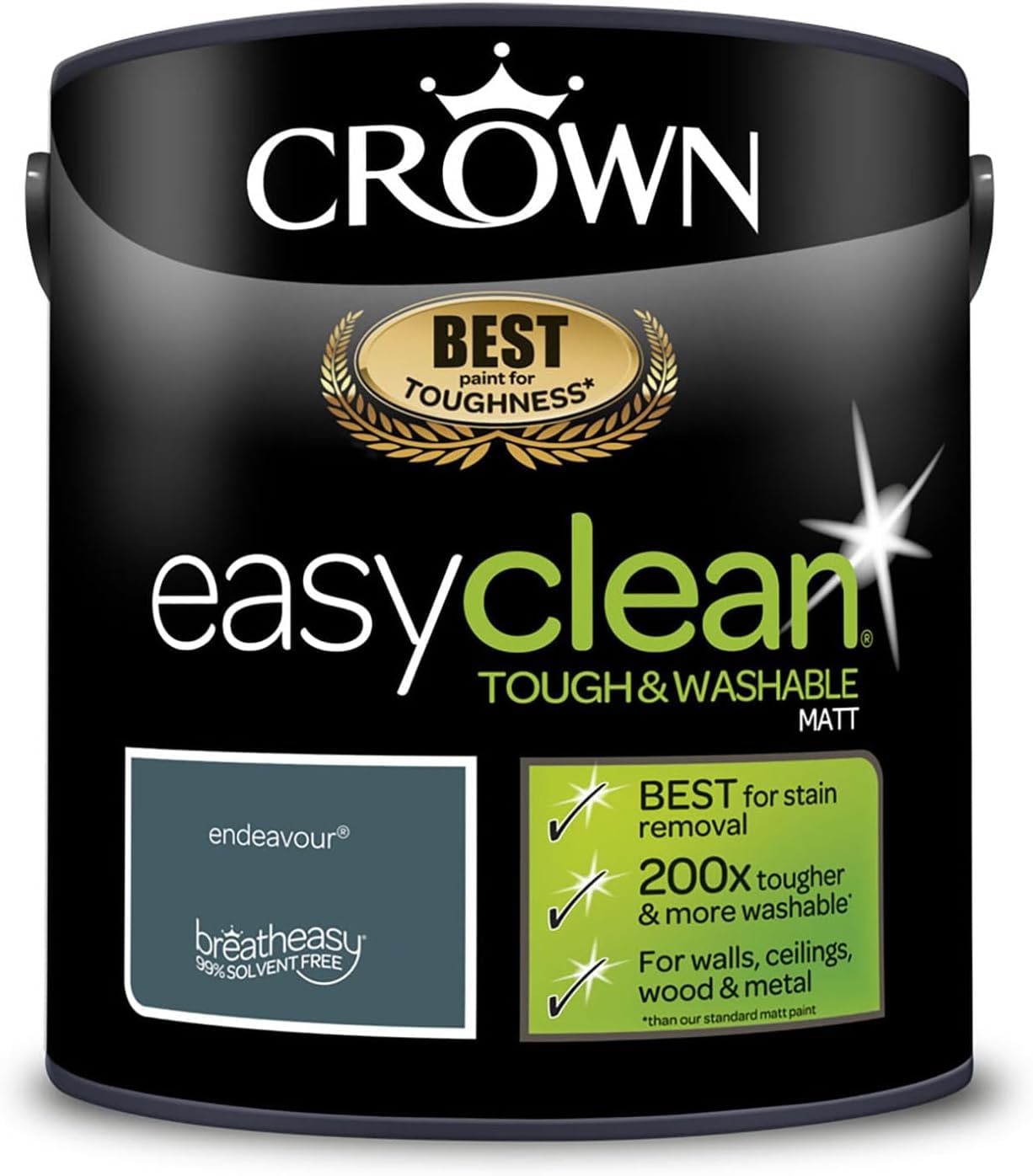 Crown Easyclean Matt Emulsion Paint 2.5L Endeavour