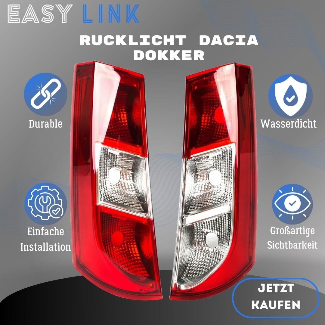 D.Dokker Nueva Par Faros Traseros Luz trasera para Coche