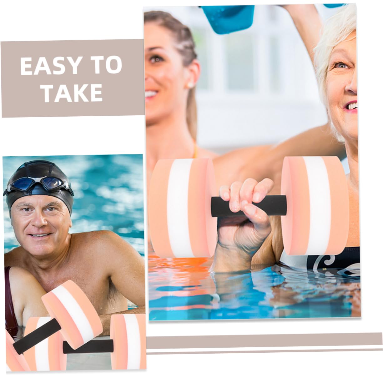 Wasserhanteln 4 Stück Eva Schwimmende Poolgewichte Widerstandstraining Wassergymnastik Fitnessgeräte Für Erwachsene Poolübungen