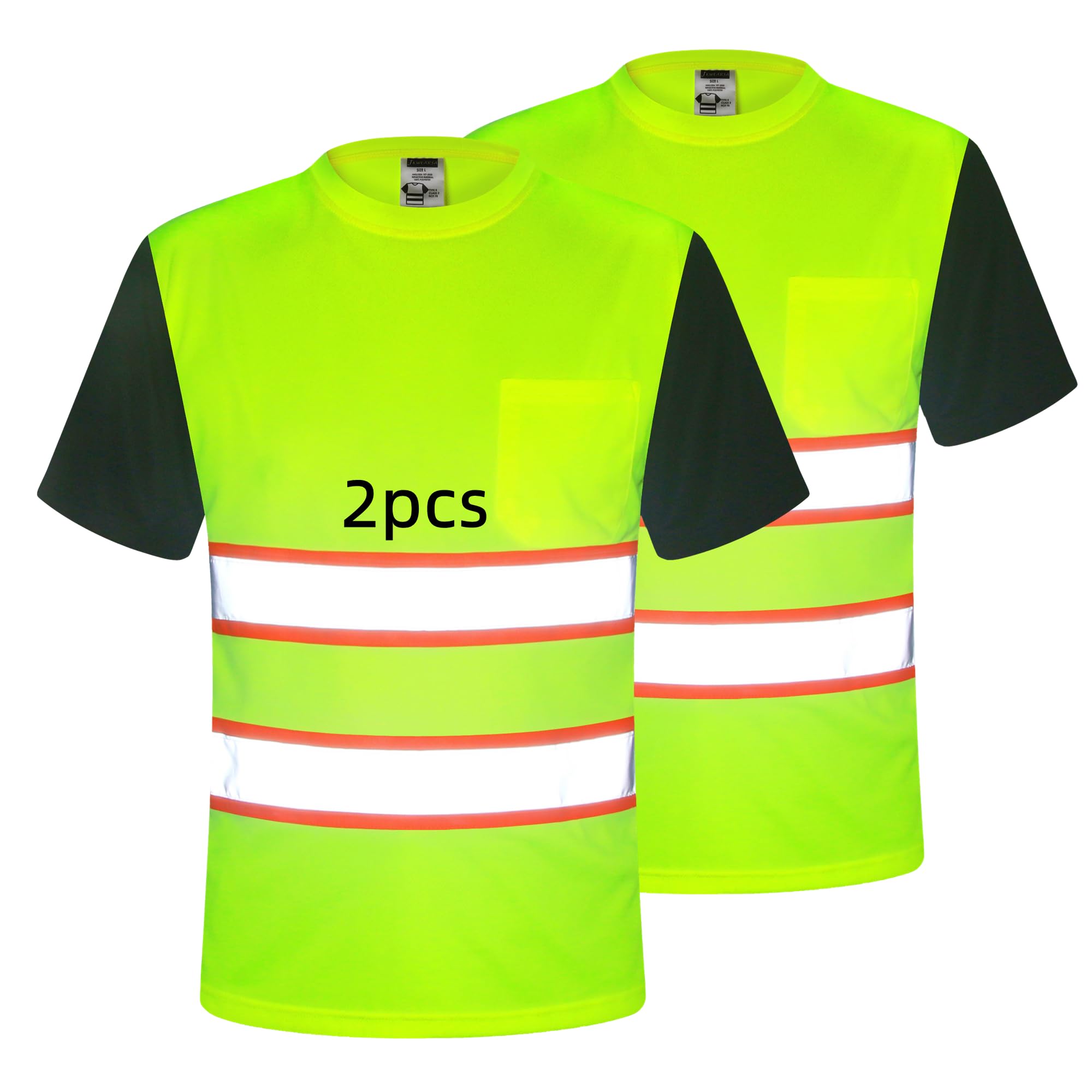 JKWEARSA Safety Shirt for Men Hi Vis Reflective Shirt Workwear,Quick Drying Breathable Soft T Shirt