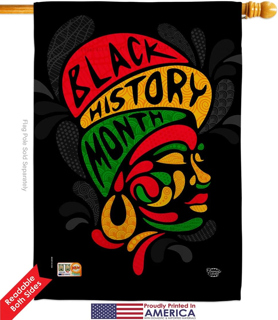 African-American Month House Flag Set Black History Lives Matter BLMCelebrates African Americans Heritage Small Decorative Gift Yard Banner Double-Sided Made In USA 28 X 40